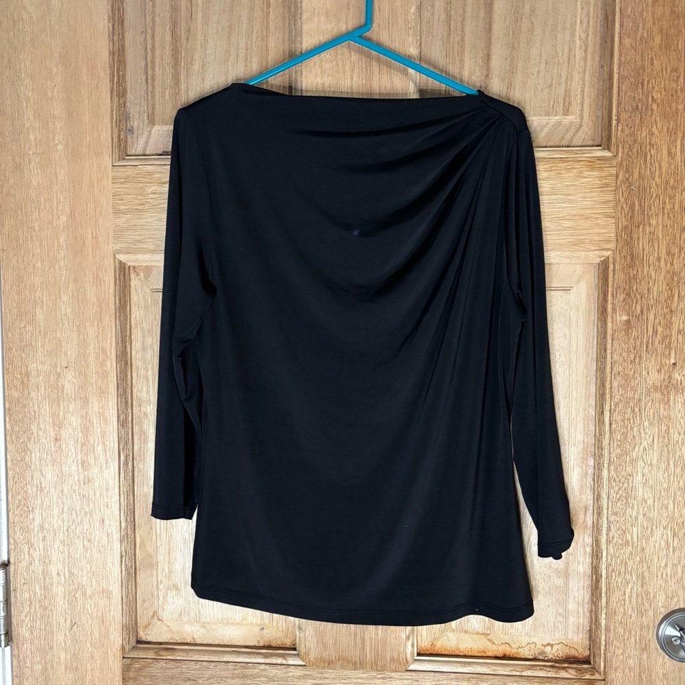 Jones Wear Black 3/4 Sleeve Blouse size M‎
